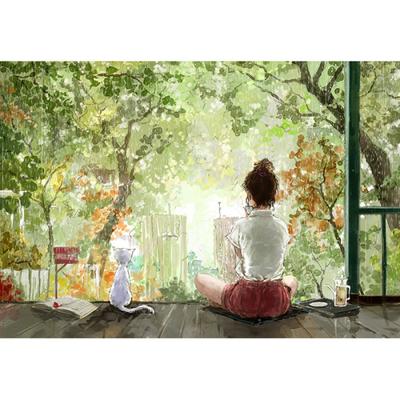 1000 Piece Jigsaw Puzzle - Rainy Scenery, Popular Korean Puzzle