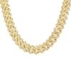 New Hip Hop Shiny Cuban Link Chain Necklace Women Men Silver Color Rhinestone Iced Out Cuban Chain Punk Jewelry Necklace Gift