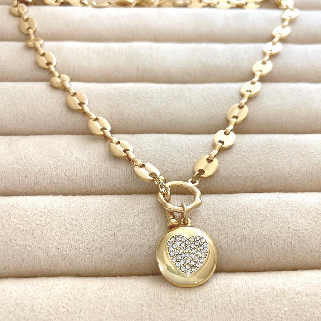 French Retro Light Luxury Temperament OT Buckle Necklace, Women's Love, Fashion Design, Collarbone Chain