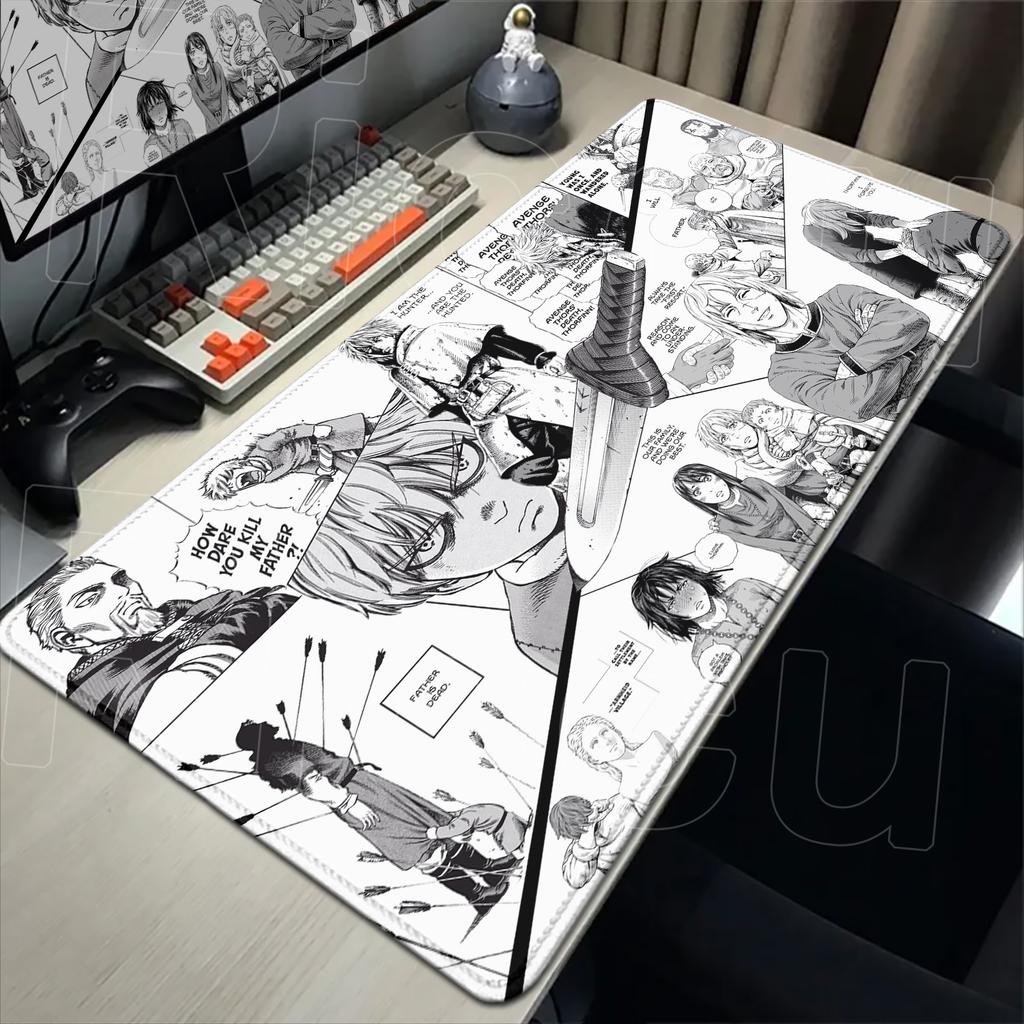 XXL Stor Musmatta Vinland Saga 40x90cm Musmatta E-sport Spel Tangentbordsskydd PC-tillbehör HD Datormatta Skrivbordsmatta