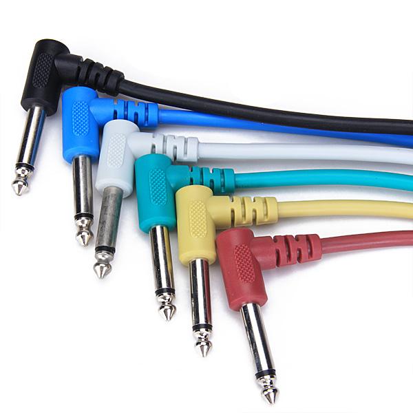 2x pack of 6pc electric Guitar Patch Cable Effects Pedal