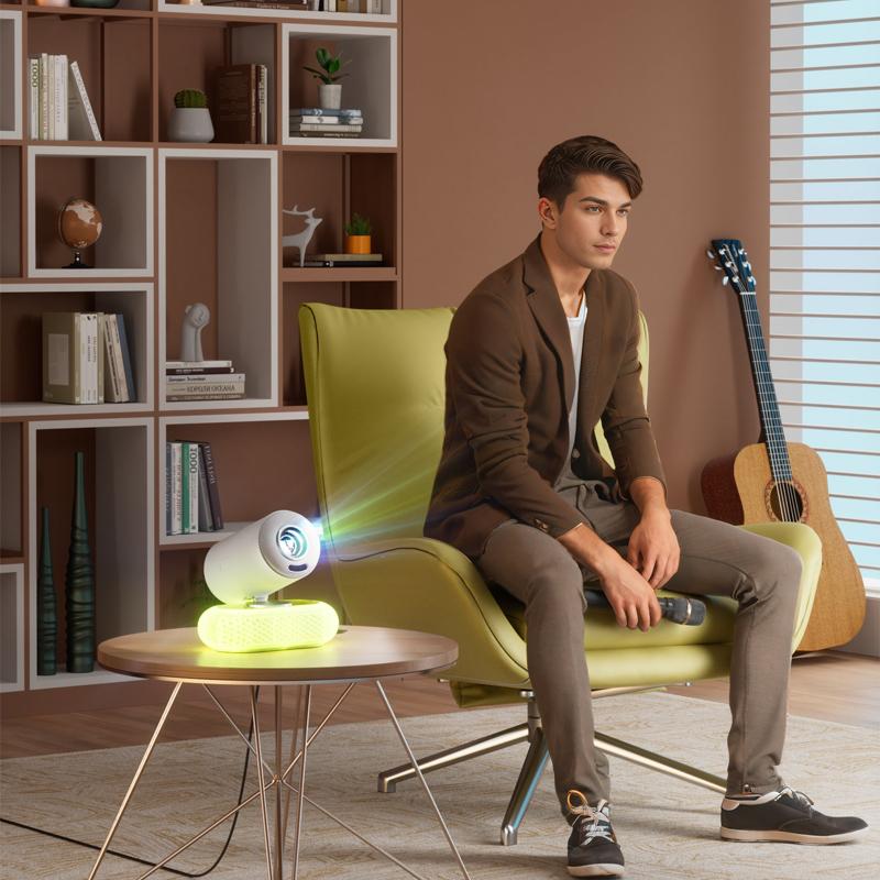 Vivicine Nejnovější YT900 Android 13 1920x1080p Full HD 1080p projektor pro domácí kino, Automatické ostření, Automatická korekce lichoběžníkového zkreslení