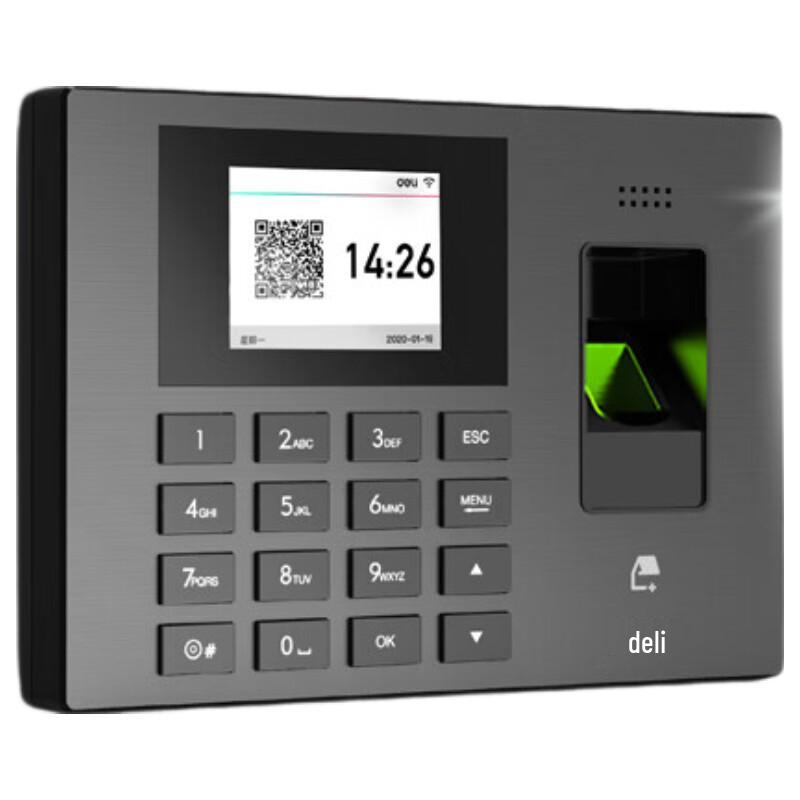 

Deli Smart Fingerprint Time Clock with Cloud WiFi CN plug (adapter included)