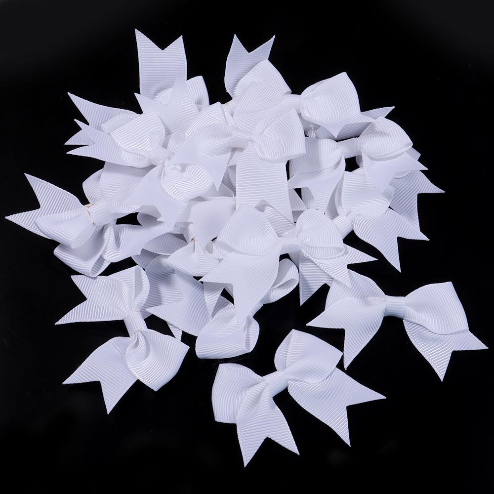 20pcs/lot Polyester Satin Ribbon Bows Handmade Bowknot Tie For Crafts Haircilp Clothing Wedding Party Decor DIY Gift Packing