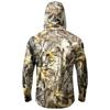 Men's Casual Leaf Camouflage Print Hoodie Long Sleeve Sun Protection Jacket Lightweight Breathable Outdoor Pullover with Zipper Pocket