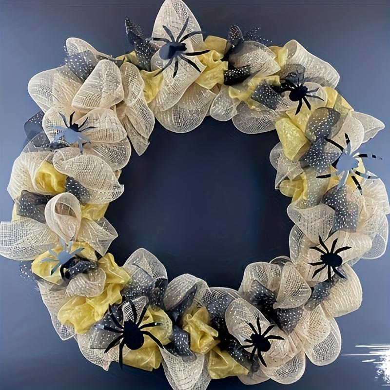 120 piedi Polipropilene Confezione da 4 Rotoli di Nastro Decorativo a Rete Necessari per Corone, Addobbi per Albero e Decorazioni per Porta, Perfetti per Pasqua, Ringraziamento