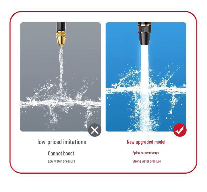 Hochdruckwasserschlauch mit Düse und Aufbewahrungsgestell für Autowäsche und Garten