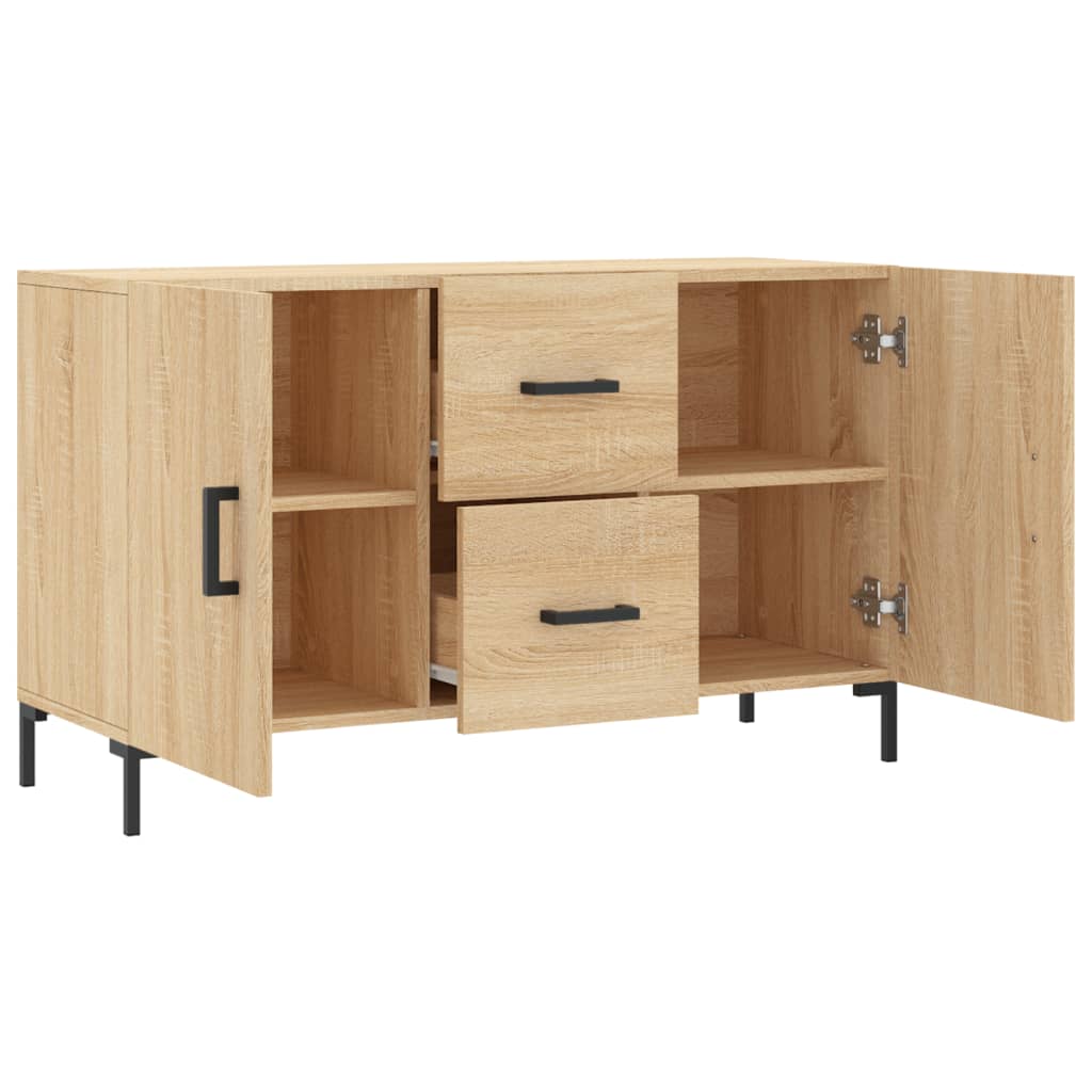 Cómoda, Roble Sonoma, 100X36X60 Cm, Material Derivado de la Madera
