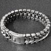 Men's Stainless Steel 16MM Keel Chain Bracelet for Man 8.46 Inches Vintage Old Silver Color Metal Jewellery Wholesale Items