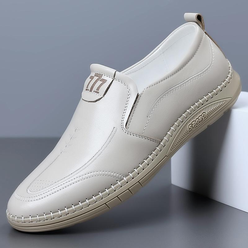 

Модные однотонные лоферы на мягкой подошве для мужчин Модная повседневная летняя осенняя дизайнерская обувь Мужская 2025 Новая деловая обувь для вождения Мужская 38