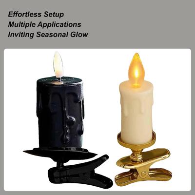 Festival Clip Flameless Candle Energy-saving and Durable Long-lasting Brightness for Festivals Homes Gardens Wedding Parties