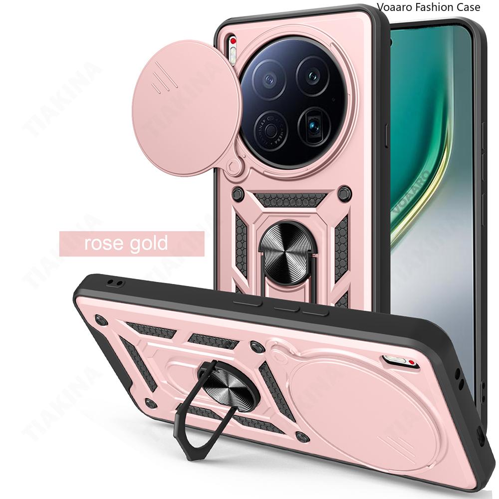 Slide Lens Armor Funda for Tecno Camon 40 Premier Case for Tecno Camon 40 Premier Case Magnetic Ring Stand Holder Cover Capa