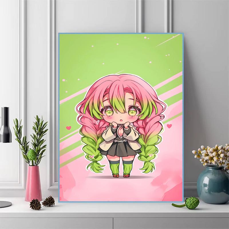Demon Slayer 100% Round Full Drill 5D DIY Diamond Painting Embroidery Cross Stitch Rhinestone Decor