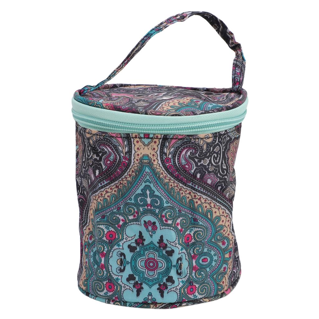 Portable Yarn Storage Bag 600D Oxford Cloth Small Crochet Bag Organizer with Top Threading Hole