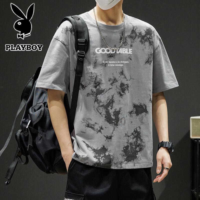 PLAYBOY Men's Pure Cotton Short Sleeve T-Shirt