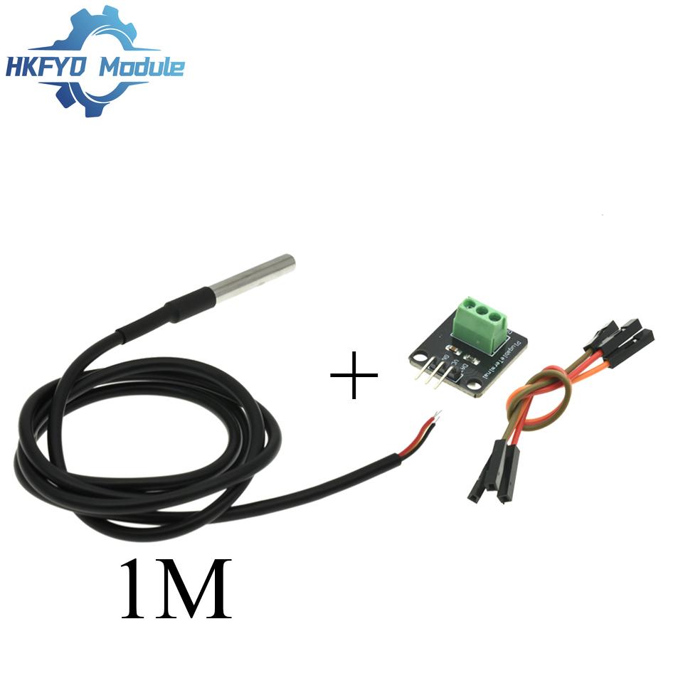 Waterproof DS18B20 Temperature Sensor Module Kit Probe 1-10M Cable for Arduino Stainless Steel