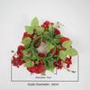 2026 Simulierter Kerzenständer-Kranz, Mini-Kunstblumen-Rhododendron-Kranz, Seidenkerzenring, Weihnachtsschmuck