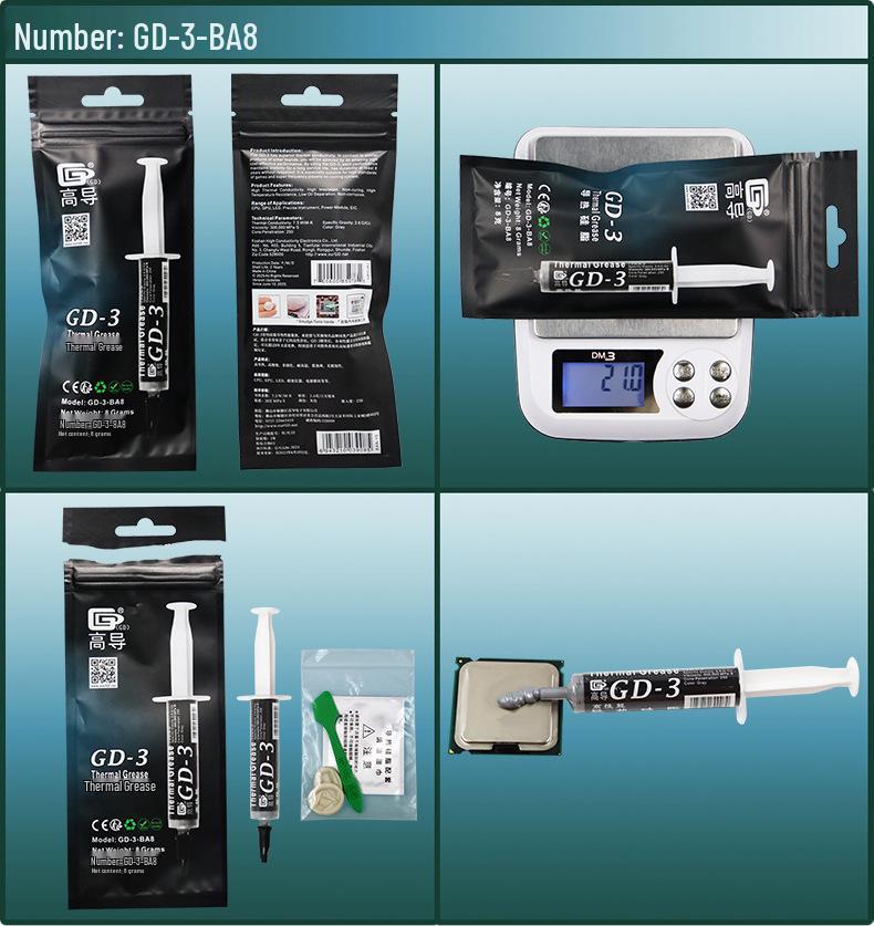 High Conductivity Thermal Paste for Laptop CPU/GPU, 3/7/15/30g