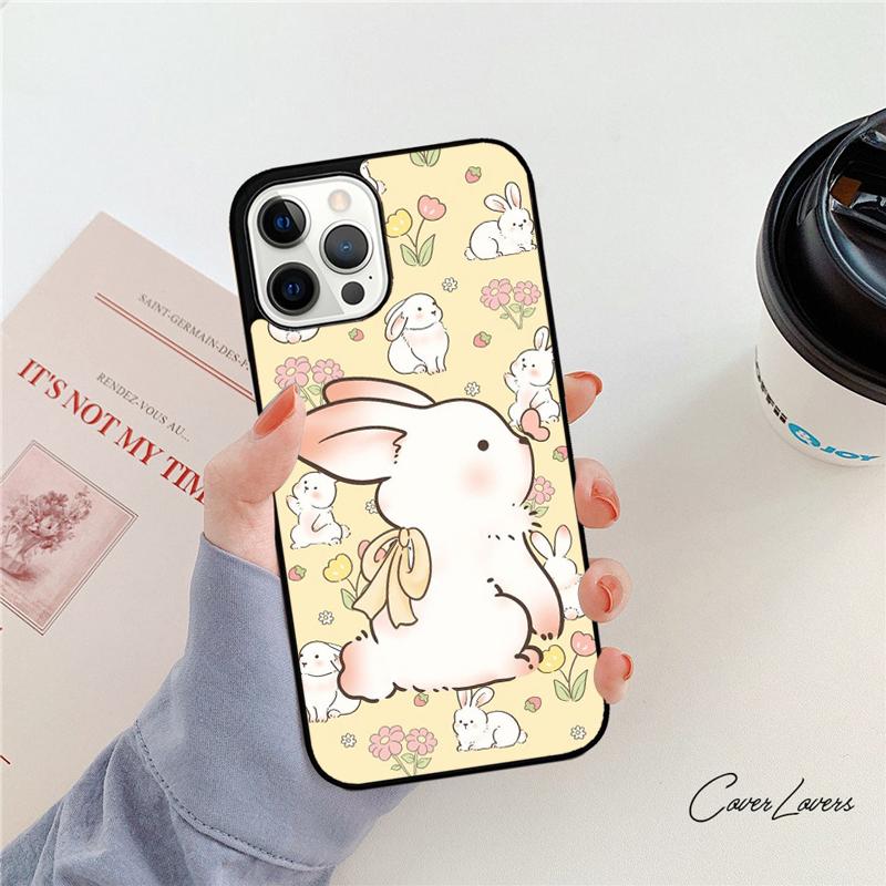 Rabbit Bunny Pattern Phone Case For Apple iPhone 17 Air Pro Max Plus Coque For iPhone 17 Air 14 15 16 13 12 Max Cover