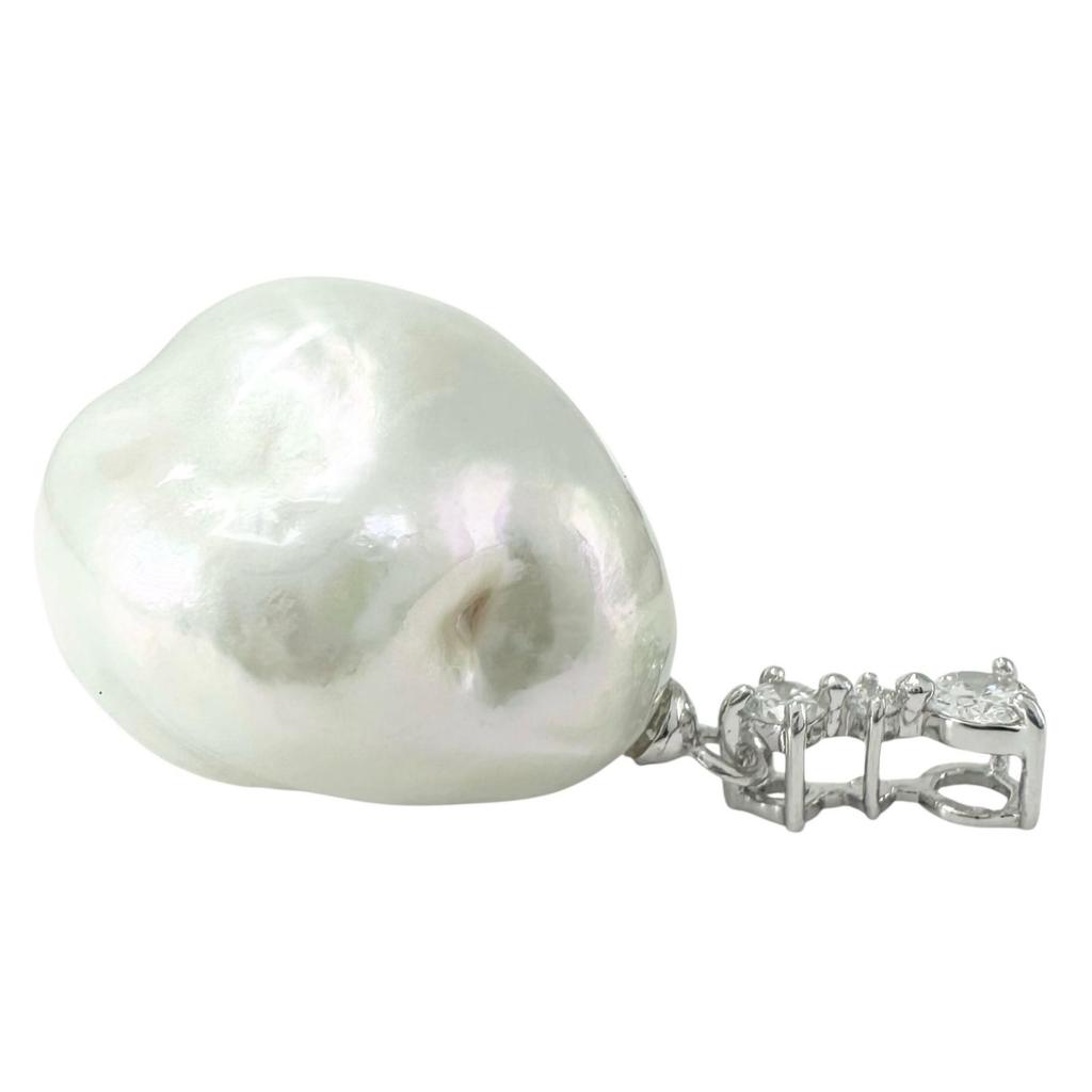 Pendant top Silver Women Pearl used