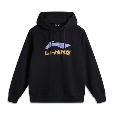 Li Ning Bequemes Markenlogo Sweatshirt Herren Tops Schwarz AWDV253-2