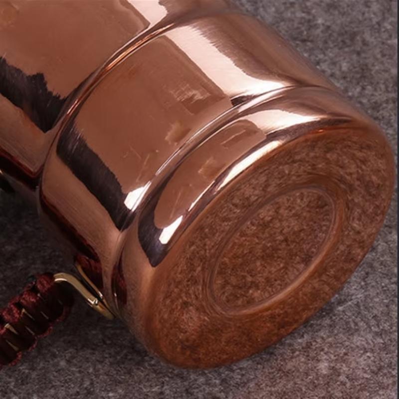 Braided Handle Copper Mug for Beer Milk and Juices with Comfortable Grip Drinking Cup Kitchen Essential