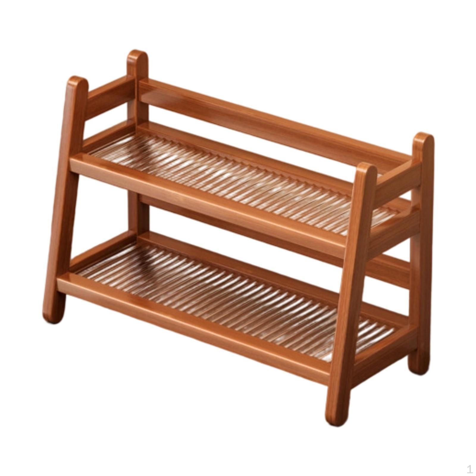 

2-ярусная подставка для демонстрации водяных стаканов, органайзер для стола, многофункциональный современный держатель для кофейных кружек для офиса Brown