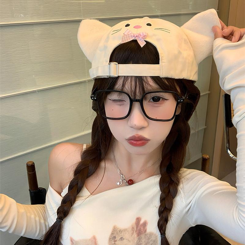 Anime Cat Baseball Cap For Women With Sun Protection And Breathability