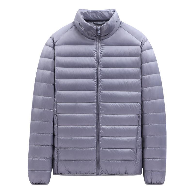 Step into the new winter clothing men's light down jacket short stand-up collar fashion white duck down warm jacket men's clothing