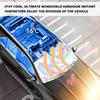 57.09 * 31.5" Windshield Sun Shade Foldable,Upgraded 210T Radium Titanium Silver Car Windshield Cover With Storage Pouch For Automotive Interior