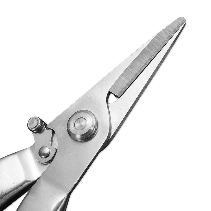 All Steel Pruning Shears Fruit Trees Bonsai Flowers Garden Tools Large Size Sliver Straight Head Crane Gargen Scissors