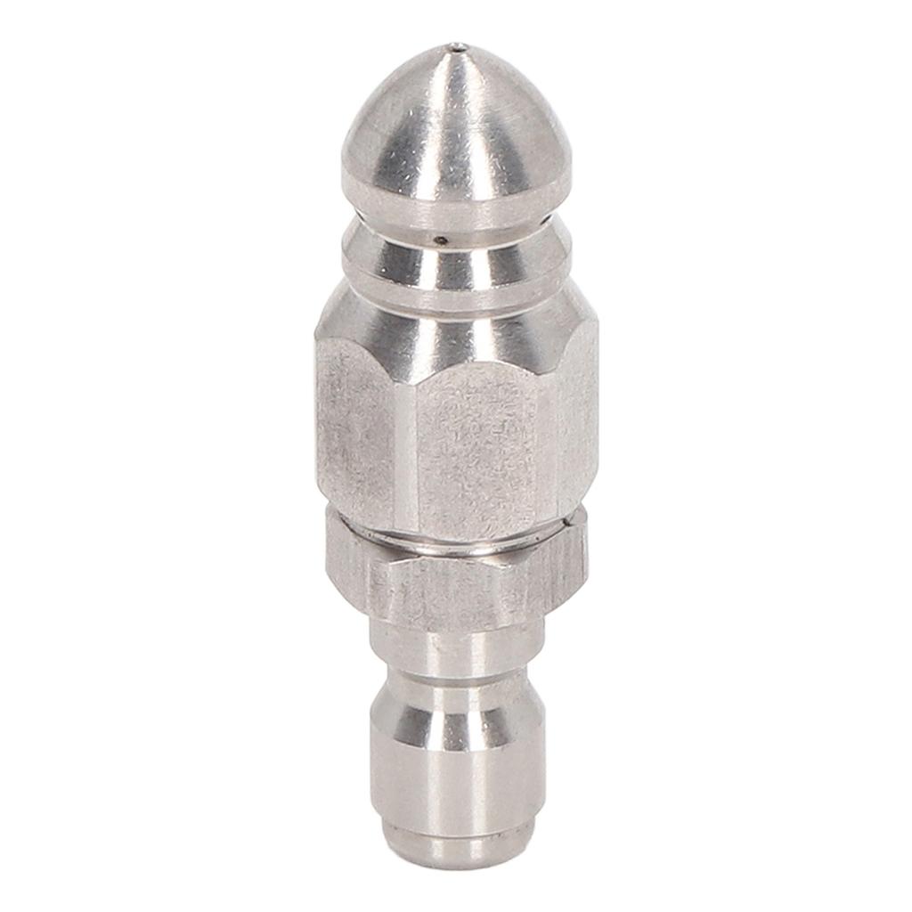 Pressure Washer Nozzle 5000PSI Stainless Steel 1 4in NPT Quick Connector for Cleaning Pointed Head 1 Front Hole 6 Rear