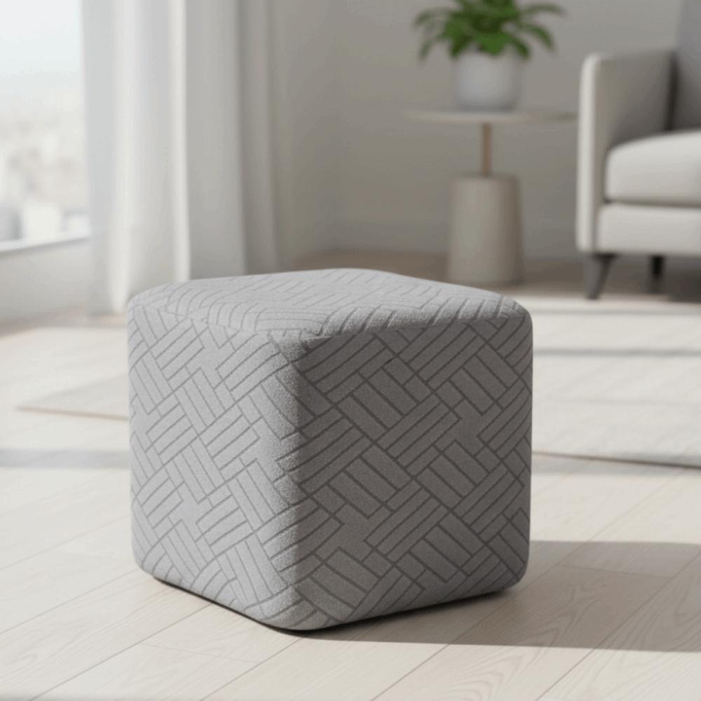 Stretch Ottoman Footstool Cover Jacquard Square Foot Stool Nordic Stool Cover Home