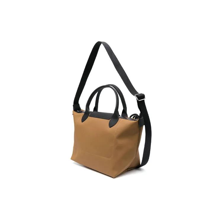 LONGCHAMP Le Pliage Energy Calfskin Dumpling Bag , Shoulder Bag , Crossbody Bag , Handbag Small Women's Caramel Brown (Unisex) Handbags