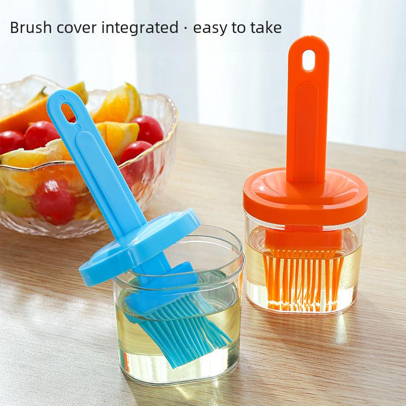 High-Temperature Resistant Silicone Oil Brush with Integrated Bottle for Kitchen and BBQ