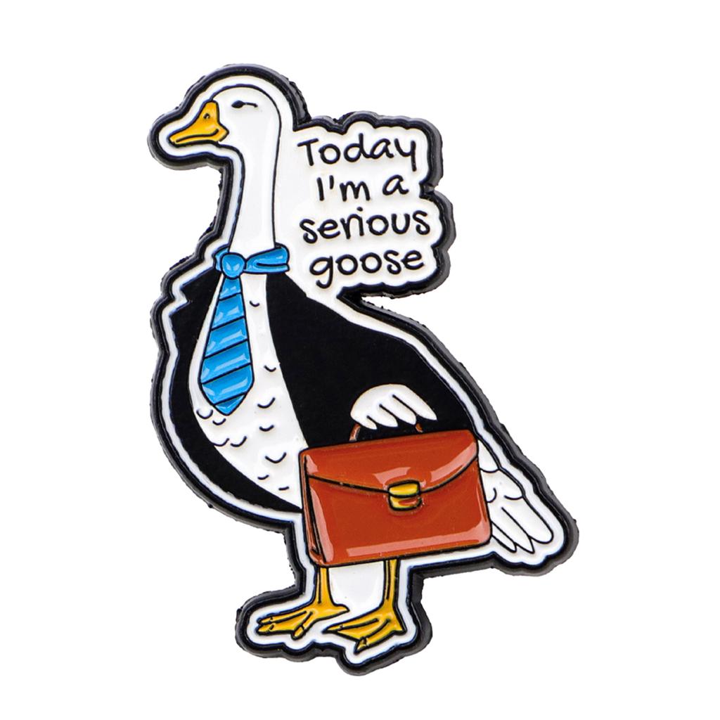 Funny Quotes Enamel Pins Cartoon Animals Goose Cat Brooch Lapel Pin Badge on Backpack Clothing Accessories Fashion Jewelry Gifts
