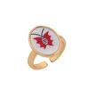 Colorful Flower Bird Butterfly Adjustable Copper Open Ring