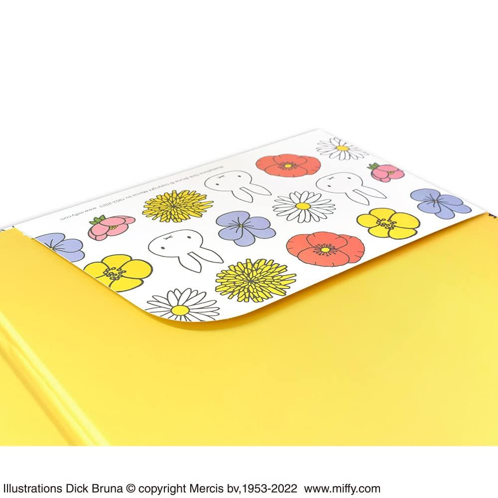 Miffy Clipboard with Colorful St.Lady's Flowers, White/Yellow [ST-ZMF0053]
