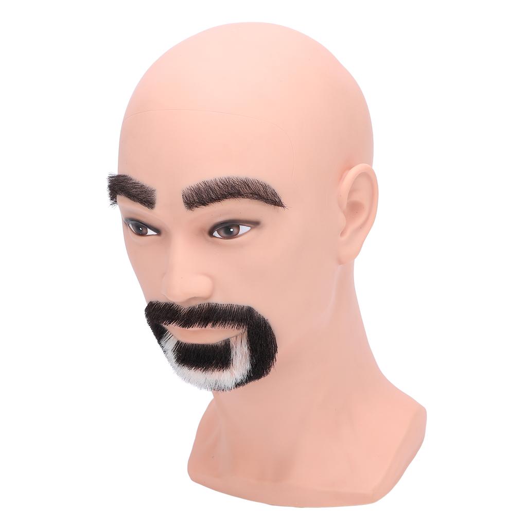 Mannequin Head with Beard Ergonomic Resin PVC Lifelike Beard Trimming Training Head for Practice Cutting O Shaped Beard