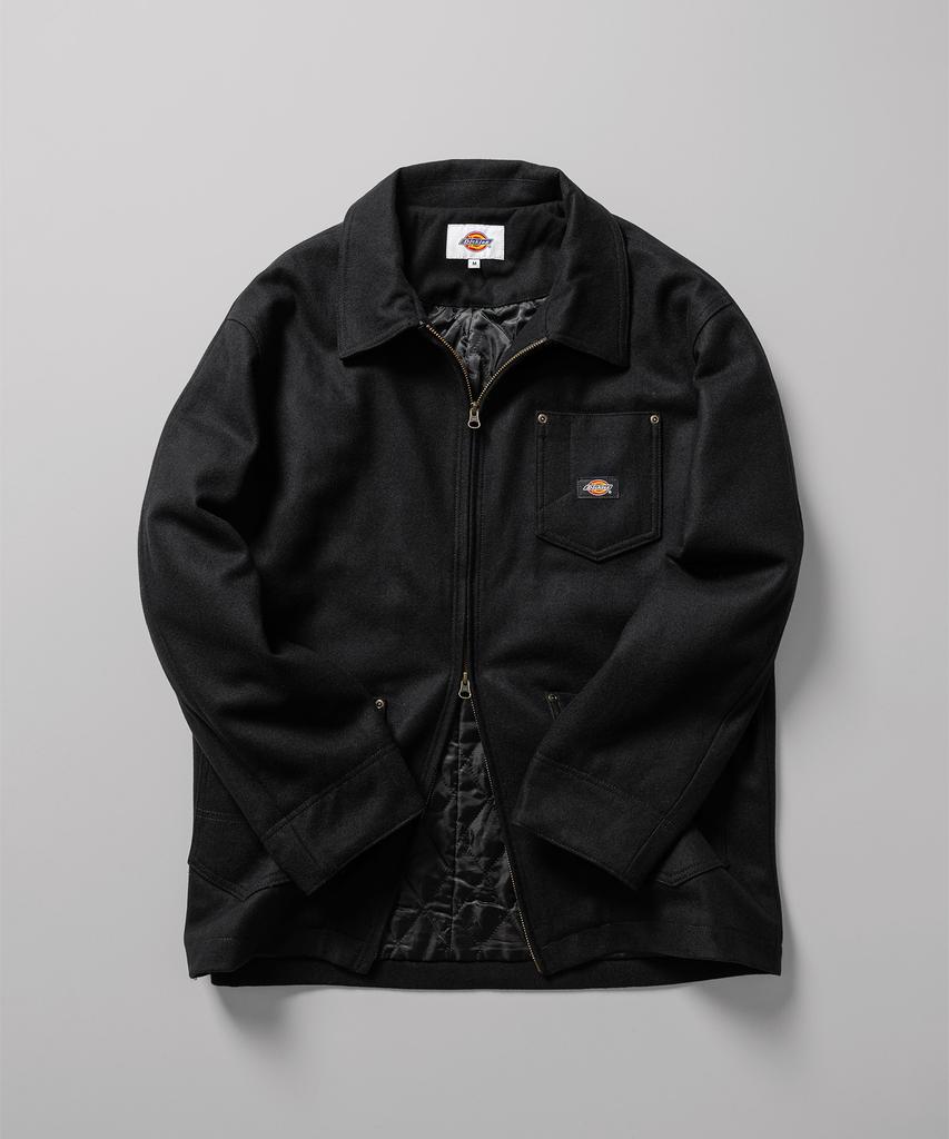 Dickies Wool Zip-Up Chore Jacket Black