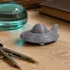 Yangyizhi 3D-gedrucktes UFO-Modell Figur, Sci-Fi-Raumschiff Dekoration, Einteilige Handwerkskunst mit klarer Textur, Mini-Ornament für Schreibtisch-Vitrine