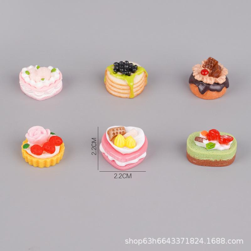 Puppenhaus Simulation Miniatur Essen Spieltablett Kaffee Kuchen Modell Zubehör Puppenhaus Spielzeug