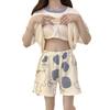 Sky Cartoon Pajamas Women'S Thin Short-Sleeved Straps, Chest Pads, And Large-Size Loungewear Suits Can Be Worn Outside.