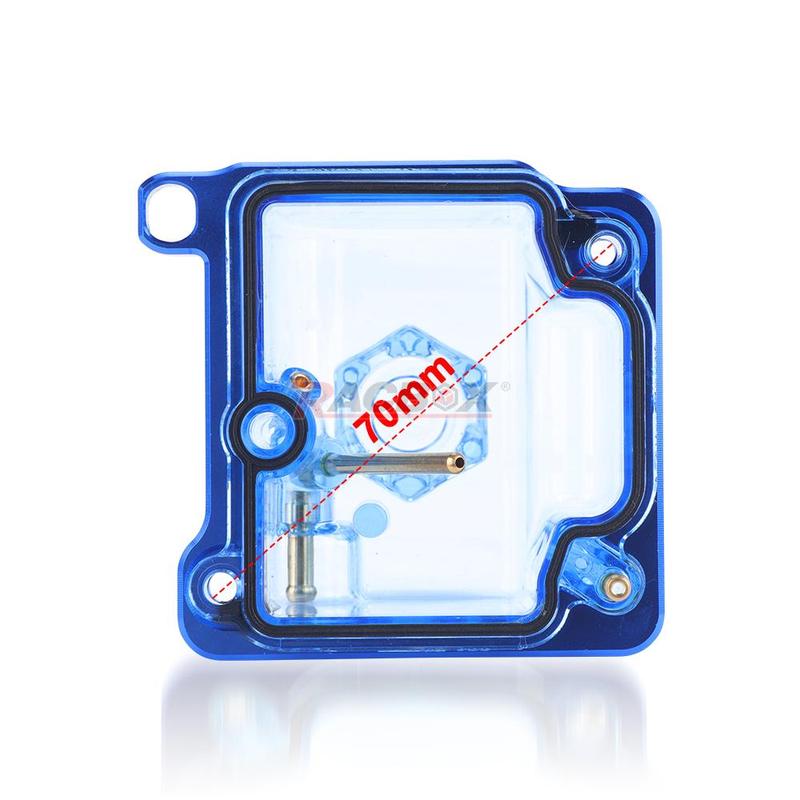 Upgrade PWK Motorcycle Transparent Carburetor Clear Bottom Float Bowl Oil Cup With Oil Spill Hole For PWK 24 26 28 30 32 34mm