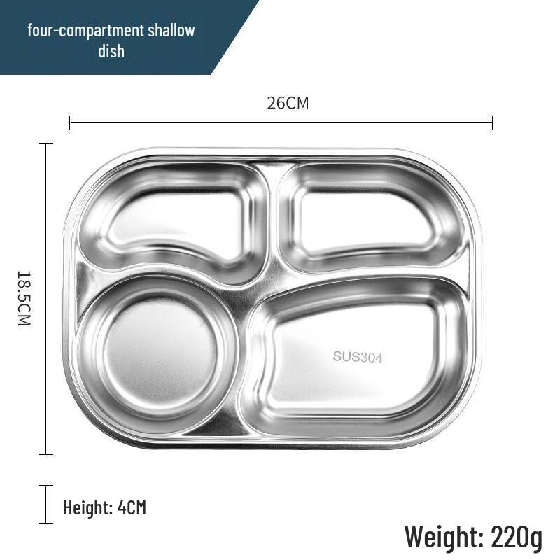 XuanKunPai 304 Stainless Steel Double-Compartment Lunch Box