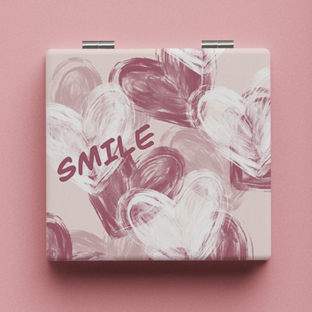 Abstract Oil Painting Style Pattern Folding Makeup Mirror Double-Sided Cute Small Mirror  Makeup