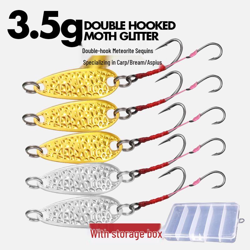 Meteorite Stone Micro Lure: Spinning Sunflower Seed Sequin Hook for Fly Fishing, Rigged for Mandarin Fish with White Stripes