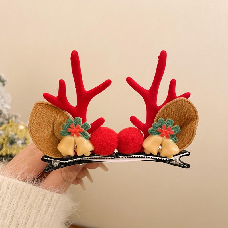Children's Christmas Reindeer Headband - Cute Holiday Hair Accessory for Photos