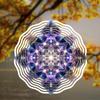 Purple Mystical Mandala Metal Wind Spinner with Rotating Hook for Garden Yard Patio Christmas Thanksgiving Holiday Outdoor Decor