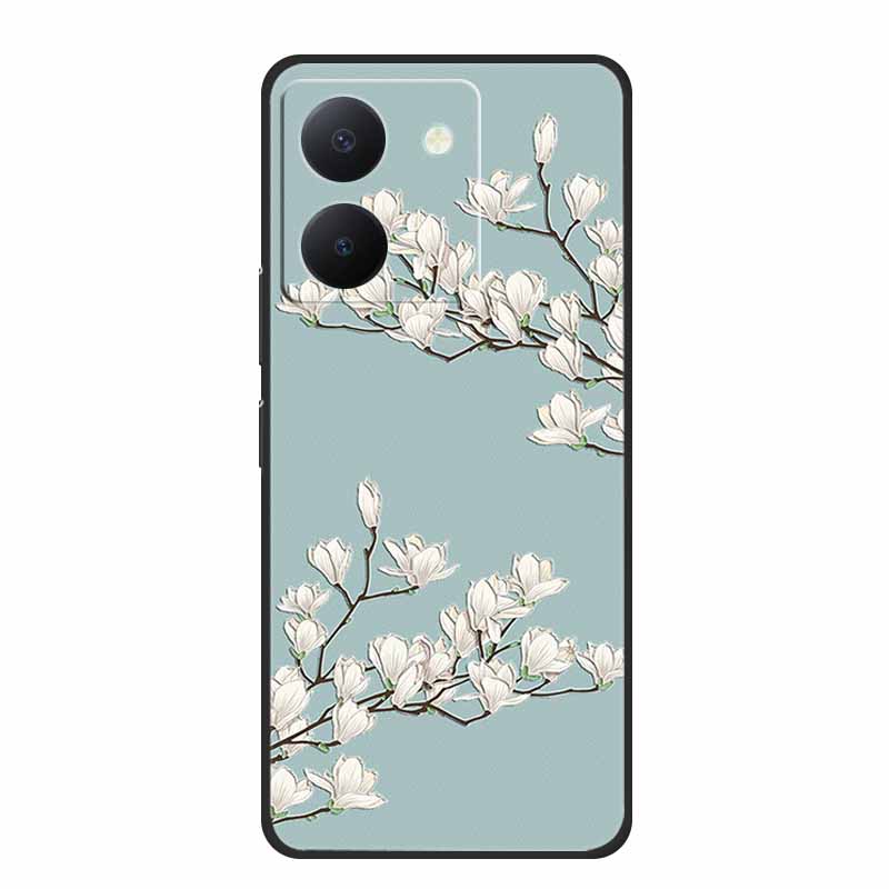 3D Emboss Case For Vivo Y27s Phone Case Relief Black Silicone Soft Back Cover Coque Funda For Vivo Y27s Case Y 27 s Capas 6.64"